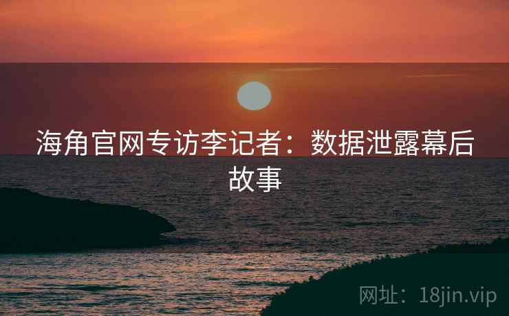 海角官网专访李记者：数据泄露幕后故事