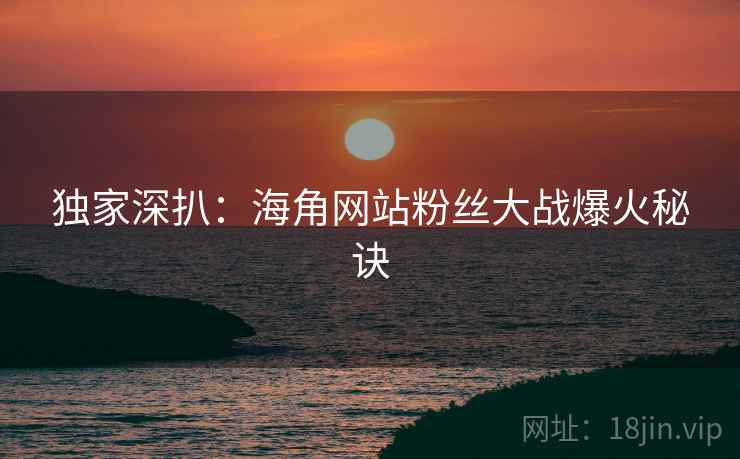 独家深扒：海角网站粉丝大战爆火秘诀